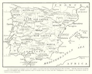 Die letzten Überreste des einst riesigen spanischen Reiches verschwanden mit dem Spanisch-Amerikanischen Krieg von 1898 von English School