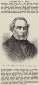Der verstorbene Admiral Sir George Back, RN, FRS (Gravur) von English School