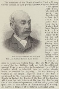 Der verstorbene Kapitän Edmund Park-Yates (Stich) von English School