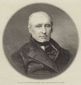 Der verstorbene Graf Brunnow, viele Jahre russischer Botschafter in London (Stich) von English School