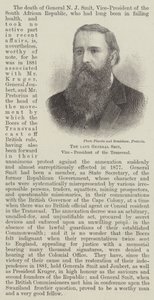 Der verstorbene General Smit, Vizepräsident der Transvaal (Stich)