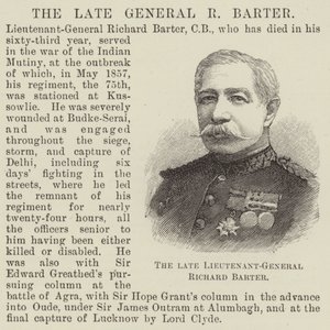 Der verstorbene Generalleutnant Richard Barter von English School