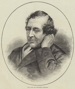 Der verstorbene Herr Benjamin Webster (Stich) von English School