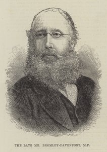 Der verstorbene Mr. Bromley-Davenport, MP (Gravur) von English School