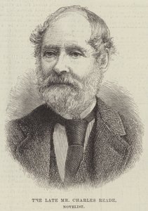 Der verstorbene Mr. Charles Reade, Romanautor (Gravur) von English School