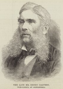 Der verstorbene Mr. Henry Calvert, Vizekonsul in Alexandria (Gravur) von English School