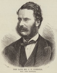 Der verstorbene Mr. J P Cobbold, MP für Ipswich (Stich) von English School