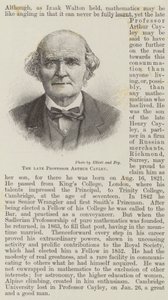 Der verstorbene Professor Arthur Cayley von English School