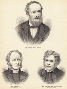 Der verstorbene Reverend Mark Pattison, Dr Rickersteth, der verstorbene Bischof von Ripon, der Rechte Reverend von English School