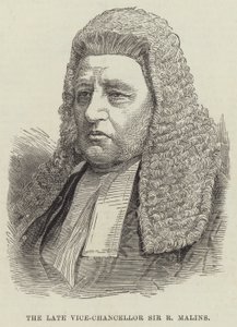 Der verstorbene Vizekanzler Sir R. Malins von English School
