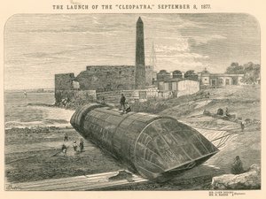 Der Stapellauf der Cleopatra, 8. September 1877 von English School