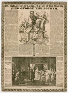 Das Leben und die Herrschaft und der bedauerliche Tod Seiner Majestät, König Georg IV. von English School