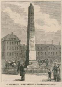 Das Denkmal für das 24. Regiment in den Gärten des Chelsea Hospital von English School