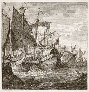 Die Seeschlacht vor Kap Pelorus von English School