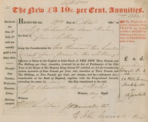 Die neuen £3 10s pro Cent Anleihen von English School