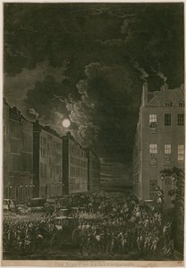 Die Nacht einer Illumination, 29. April 1802; Portman Square, London von English School