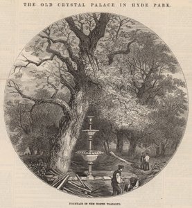 Der alte Crystal Palace im Hyde Park: Brunnen im Nordtransept von English School