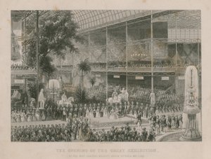 Eröffnung der Großen Ausstellung durch Ihre Majestät, Königin Victoria, 1. Mai 1851 von English School