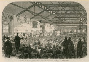 Die Eröffnung des neuen Gebäudes des Field Lane Zufluchtshauses und der Armenschule