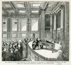 Die Eröffnung des neuen Gebäudes des Instituts der Aquarellmaler von English School