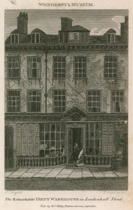 Das bemerkenswerte schmutzige Lagerhaus in der Leadenhall Street, London von English School