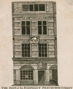 Das Zeichen des Elefanten, Fenchurch Street, London von English School