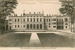 Die Südansicht des Somerset House, The Strand, London von English School