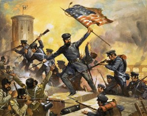 Der Sturm auf die Festung von Chapultepec von English School