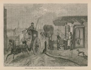 Das Drehkreuz der Waterloo Bridge von English School