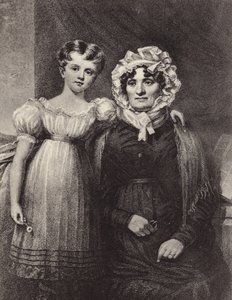Die Witwe und Enkelin von Robert Burns von English School