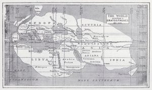 Die Welt nach Eratosthenes, 220 v. Chr. von English School