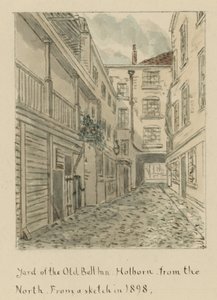 Der Hof der Alten Bell Taverne, Holborn, London, von Norden von English School