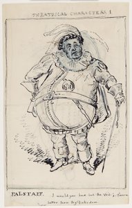 Theaterfiguren 1: Falstaff, ca. 1825 von English School