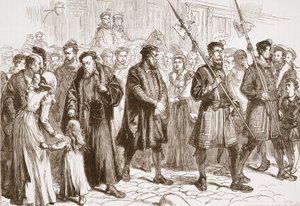 Thomas Bilney auf dem Weg zum Scheiterhaufen, Illustration aus 