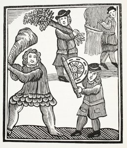 Thomas Hickathrift, Illustration aus Chap-books des achtzehnten Jahrhunderts von John Ashton, veröffentlicht 1882 von English School
