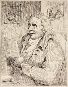 Thomas Rowlandson, englischer Karikaturist (Gravur) von English School