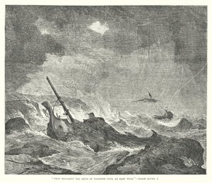 Du zerbrichst die Schiffe von Tarsis mit einem Ostwind, Psalm XLVIII, 7 (Gravur) von English School