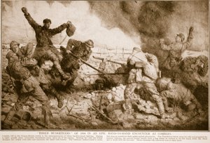 Drei Musketiere von 1916 in einem epischen Nahkampf bei Combles, 1914-19