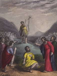 Durch Judas fruchtbares Wildnis kam der Täufer ... von English School