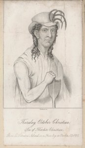 Thursday October Christian, Sohn von Fletcher Christian (Gravur) von English School
