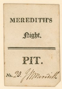 Ticket für Drury Lane Theatre, London: Merediths Nacht von English School