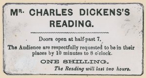 Ticket für eine Lesung von Charles Dickens von English School