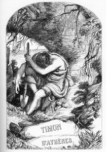 Timon von Athen - Illustration in „Werke komplett von William Shakespeare“ 1866 - Die Illustrationen und die allgemeine Form dieser Ausgabe sind von Cassell