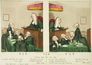 Wie du mir, so ich dir, oder Jeder Hund hat seinen Tag, veröffentlicht von Thomas McLean, London, 1827 von English School