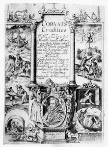 Titelseite von Coryats Crudities, veröffentlicht 1611 von English School