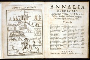 Titelseite für Annalia Dubrensia: Upon the Yeerely celebration of Mr. Robert Dovers Olimpick Games upon Cotswold Hills, 1636 von English School