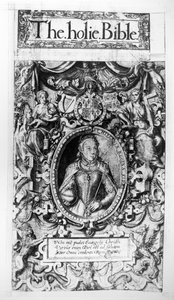 Titelseite der Bischofsbibel, veröffentlicht 1568