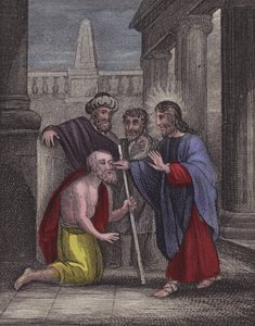Dann geht der Herr nach Nazareth ... (farbiger Stich) von English School