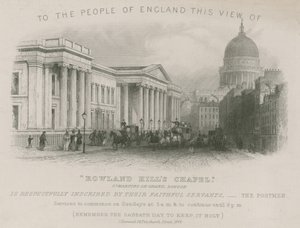 An das Volk von England, diese Ansicht der Rowland Hills Chapel von English School