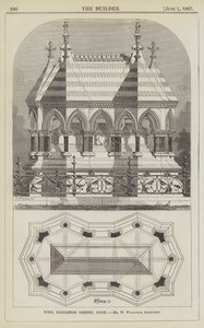 Grab, Middleton Cheney, Oxon, Mr. W. Wilkinson, Architekt (Gravur) von English School
